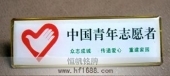 中國青年志愿者胸章胸牌胸針徽標胸徽