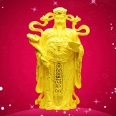 純金財(cái)神擺件定制、絨沙金財(cái)神工藝品擺件定做批發(fā)