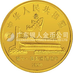 第11屆亞運會金銀紀念幣（第2組）8克圓形金質(zhì)紀念幣