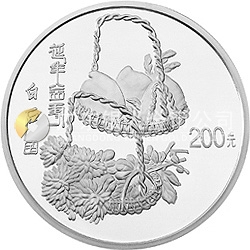 中國(guó)近代國(guó)畫大師齊白石金銀紀(jì)念幣1公斤圓形銀質(zhì)紀(jì)念幣