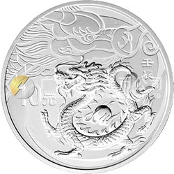 2012中國壬辰（龍）年金銀紀(jì)念幣1盎司圓形銀質(zhì)紀(jì)念幣
