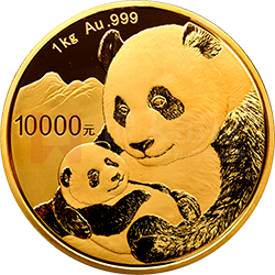 2019版熊貓金銀紀念幣1公斤圓形金質(zhì)紀念幣