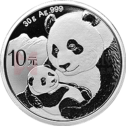 2019版熊貓金銀紀念幣30克圓形銀質(zhì)紀念幣