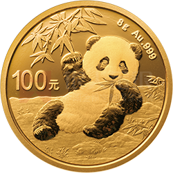 2020版熊貓金銀紀念幣8克圓形金質(zhì)紀念幣