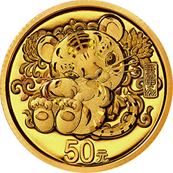 2022中國壬寅（虎）年金銀紀念幣3克圓形金質(zhì)紀念幣