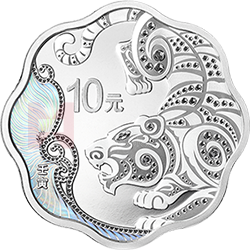 2022中國壬寅（虎）年金銀紀念幣30克梅花形銀質(zhì)紀念幣