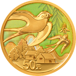 二十四節(jié)氣（光陰的故事）金銀紀念幣3克圓形金質(zhì)紀念幣