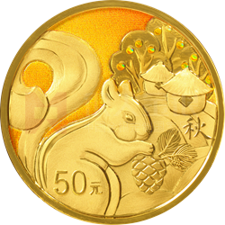 二十四節(jié)氣（光陰的故事）金銀紀念幣3克圓形金質(zhì)紀念幣